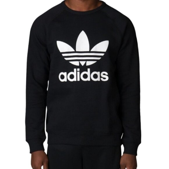 Adidas | Men's Classic Black Trefoil Sweatshirt (Size Small) - Picture 1 of 15